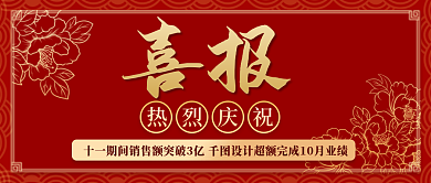 喜报好消息公众号封面