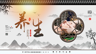 简约中国风传统中药药中医养生海报促销展板