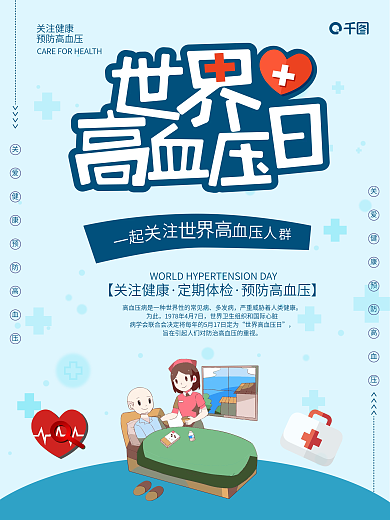 世界高血压日宣传海报
