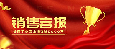 销售喜报业绩好消息公众号封面