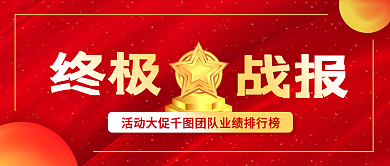 战报喜庆大气喜报红色商务公众号封面