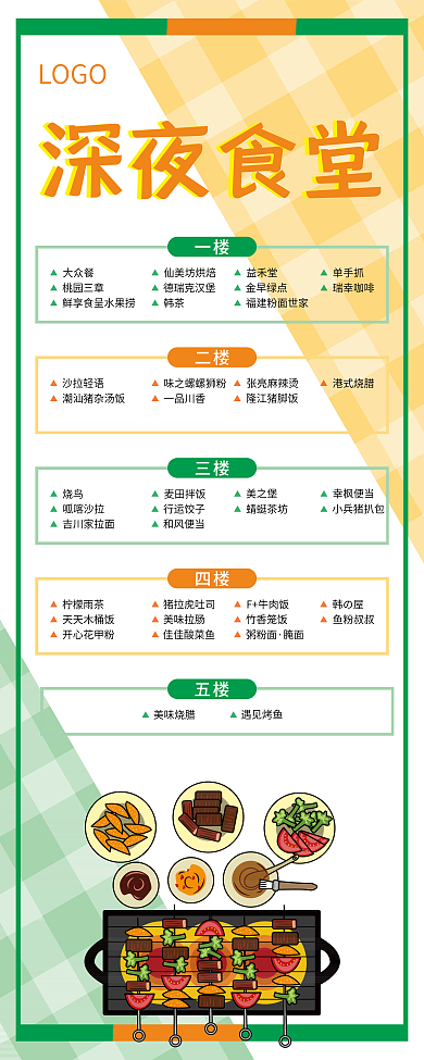 学校食堂美食餐饮展架
