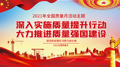 2021年全国质量月内容型展板