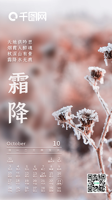 10.23霜降手机海报