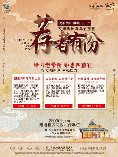 房地产推荐销售激励促销原创海报