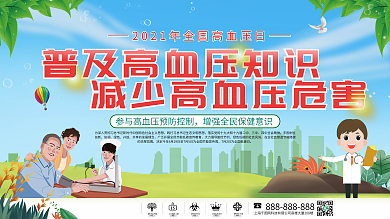 10.8全国高血压日公益宣传展板
