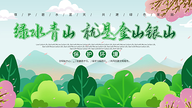 保护环境公益展板