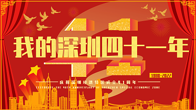 我的深圳41年宣传展板