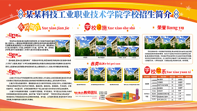 校园简介招生展板