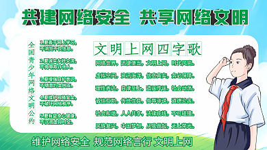 简约文明上网展板