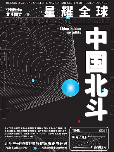 中国坐标北斗圆梦主题海报8.2
