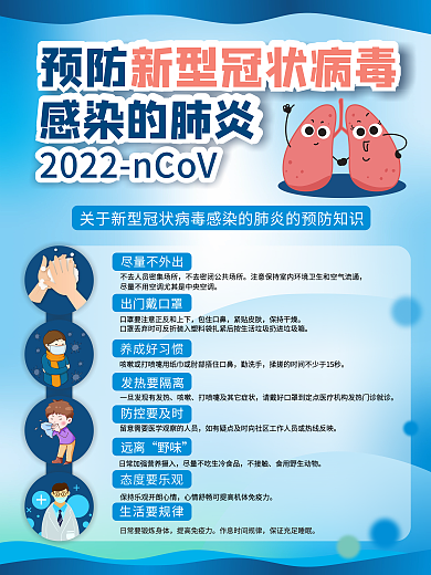 预防新型冠状病毒如何预防内容型海报