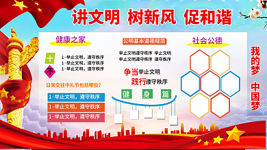 讲文明树新风展板