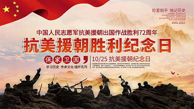 抗美援朝纪念日宣传展板