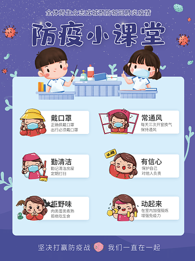 防疫海报新冠病毒疫情防控指南展板教程