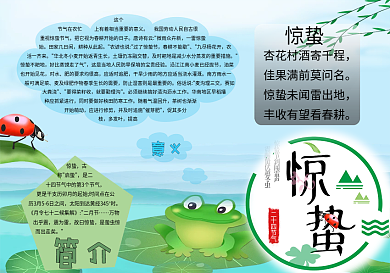 惊蛰节气海报手抄报