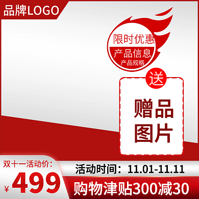 电商主图 红色 洗护类 双十一主图