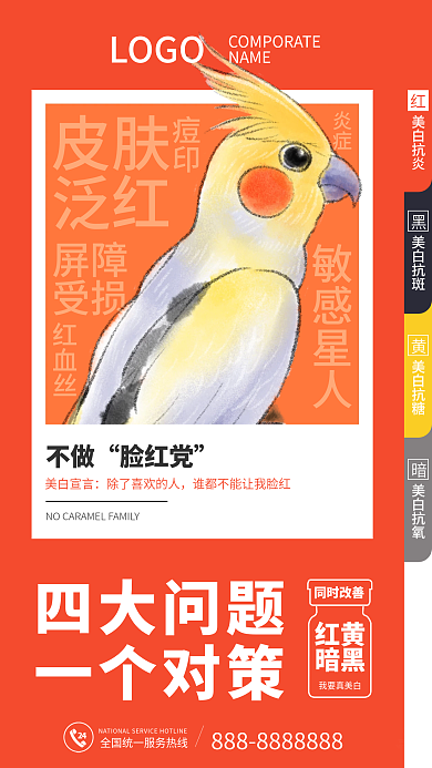 皮肤问题宣传海报