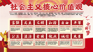 社会主义核心价值观大气党建展板