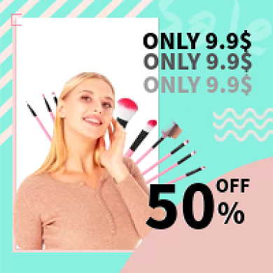 外贸广告促销推广电商粉蓝通用主图