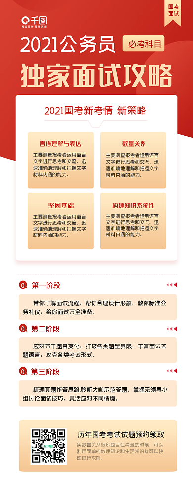 2021公务员考试国考课程介绍长图海报