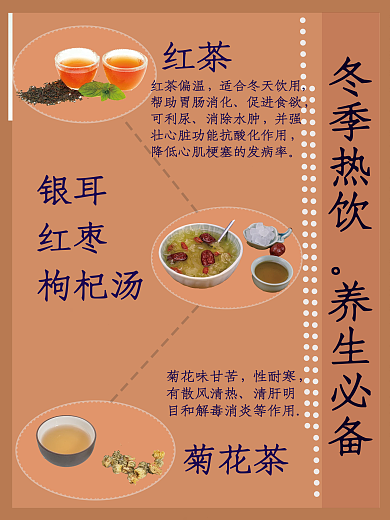 养生热饮宣传海报