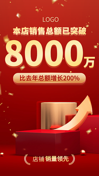 电商喜报贺报战报手机海报