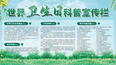 世界卫生日科普知识宣传栏