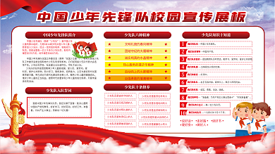 少先队校园宣传栏展板