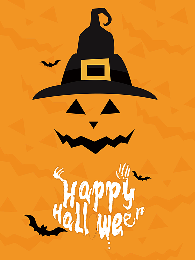 万圣节主图海报矢量狂欢女巫