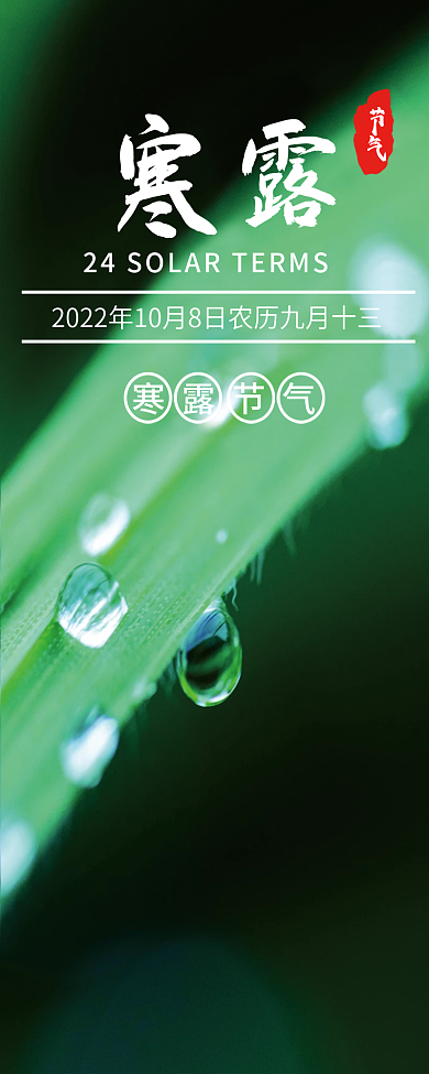 手机节气海报寒露