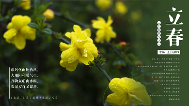 二十四节气展板之立春背景海报