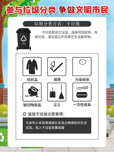 垃圾分类内容宣传系列海报