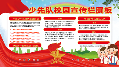 少先队校园宣传栏展板恢复的