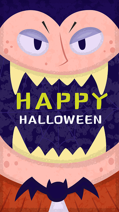 狂欢万圣夜活动促销海报