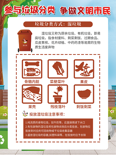 垃圾分类内容宣传系列海报