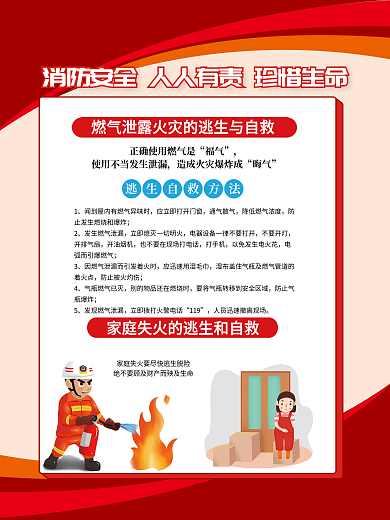 消防安全知识科普教育宣传海报