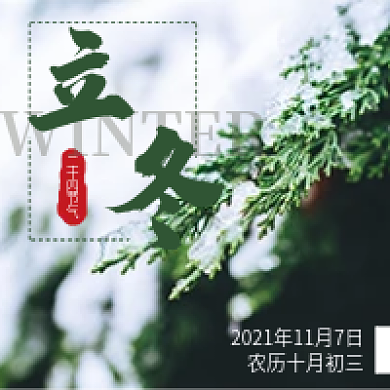 立冬24节气冬天树木下雪公众号次图