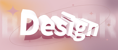 弥散光柔和渐变风3D立体字母背景封面设计