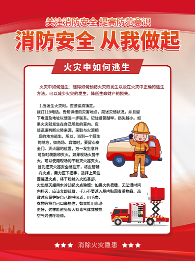 消防安全知识科普教育宣传系列海报