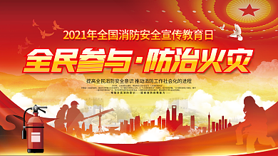 消防宣传日宣传展板