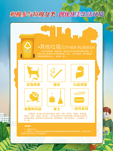 垃圾分类内容宣传系列海报