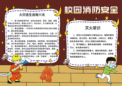 校园消防安全健康小报