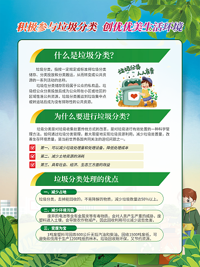 垃圾分类内容宣传系列海报