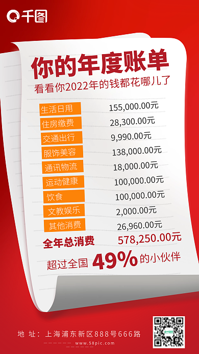 年度回顾账单手机海报