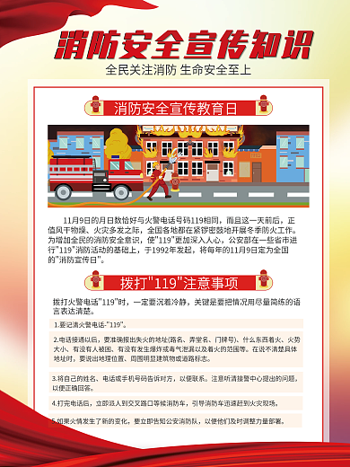 消防安全知识科普教育宣传系列海报