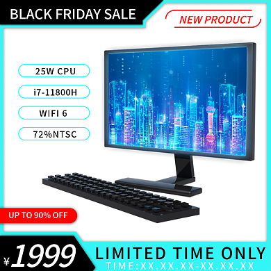 黑五跨境特技风黑蓝色主图（英文）