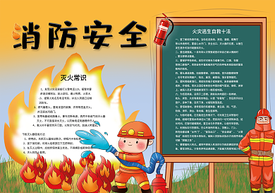 校园消防安全手抄报