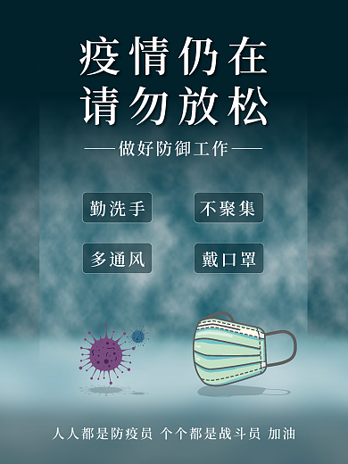 疫情防控抗击疫情新冠肺炎病毒防疫宣传海报