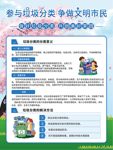垃圾分类内容宣传系列海报环保健康公益广告